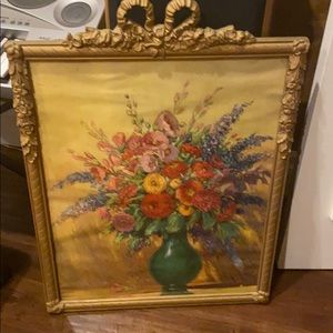 Vintage frame with print